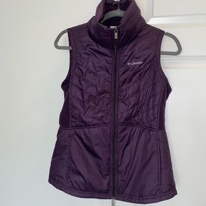 Columbia purple, vest puffer jacket